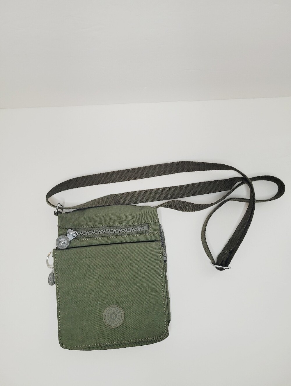 Kipling Green  Crossbody Eldorado Small Travel Bag Purse Adjustable W/O Monkey